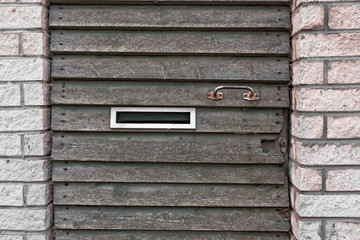 Wall Mural - Mailbox And Handle On An Old Door