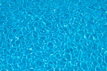 Texture Of Blue Water In The Pool