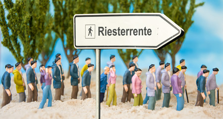 Wall Mural - Schild 179 - Riesterrente