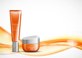 Poster - Body cream cosmetic ads template