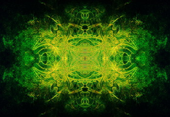 Fototapete - floral ornamental structure with filigrane pattern mandala on abstract background.
