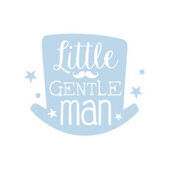 Poster - Little gentleman label, colorful hand drawn vector Illustration