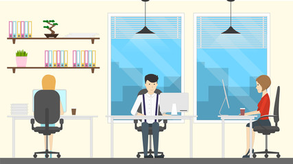 Aufkleber - People in office.
