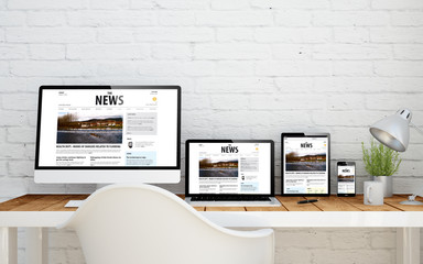 Poster - multidevice desktop the news