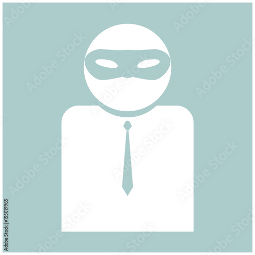 Fotografía The man incognito in a mask the white color icon .