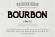 © vision_stock - Font.Alphabet.Script.Typeface.Label.Bourbon typeface.For labels and different type designs