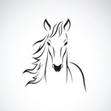 Fototapeta Konie - Vector of a horse on white background. Wild Animals.