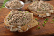 healthy wholegrain bread sandwich with tuna paste