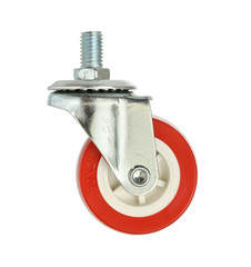Wall Mural - caster wheel (with clipping path) isolated on white background
