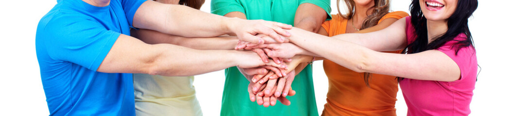 Canvas Print - People hands together