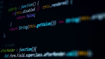 computer virus concept. hacker typing code on computer screen. 4k.