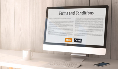 Poster - desktop computer terms and conditions
