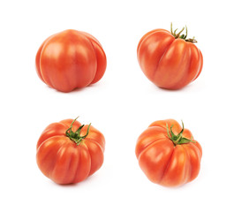 Wall Mural - Ripe red beef tomato isolated