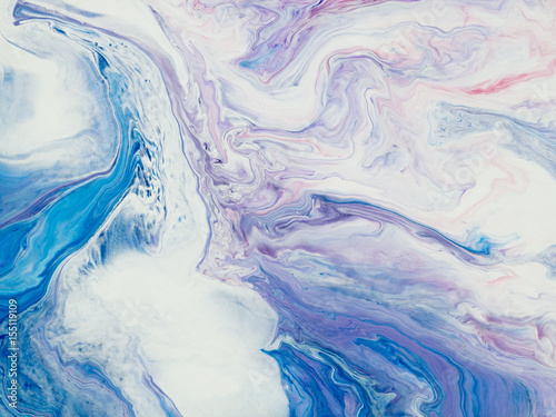 Fotografie, Obraz Blue and pink abstract hand painted background, acrylic painting on canvas