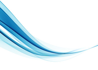 Abstract vector background, blue wavy