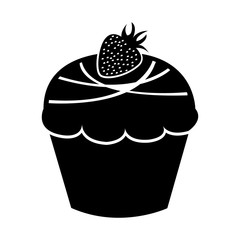 Poster - sweet and delicious cupcake isolated icon vector illustration design