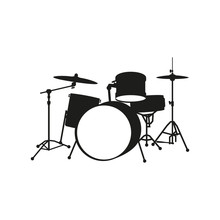 Drum-type Installation On White Background