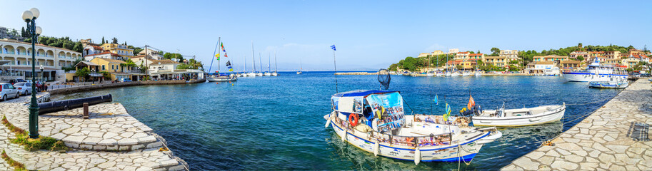 Sticker - Panorama of Kassiopi, town in Corfu, Greece