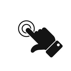 Fototapete - Hand click touch icon, vector isolated simple symbol.