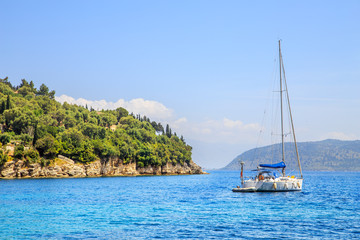 Sticker - View of a shore in Corfu, Greece