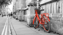 Red Bicycle On The Street