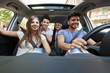 © Minerva Studio - Group of friends on a car