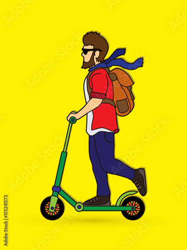 Collection of alternative transport. City wheels and bikes. Kick scooter, monowh