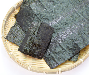 Sticker - Nori , Japanese edible seaweed . Used chiefly as an ingredient wrap of sushi