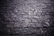 Texture Of Stone Pavement Tiles Cobblestones Bricks Background