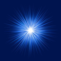 Poster - Blue abstract explosion graphic design background