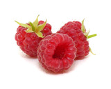 Fototapeta  - Fresh raspberry isolated on white