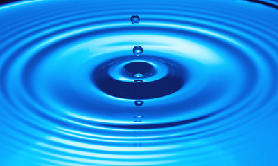  Blue clear water background with drops