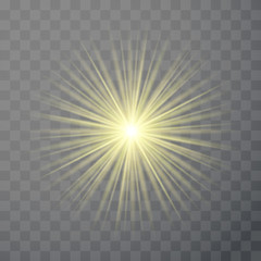 Wall Mural - bright light flare flash effect template isolated