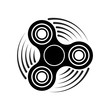 Hand fidget spinner toy icon - stress and anxiety relief.