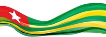 Flag Of Togo, Green Yellow With A Red Square And A White Five-pointed Star Flag Of The Togolese Republic
