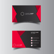 Vector design formal red modern business card