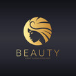 Beauty logo. Beautiful girl vector illustration 