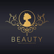 Beauty logo. Beautiful girl vector illustration 