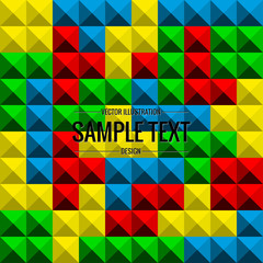 Wall Mural - Tetris game background, seamless pattern, vector illustration