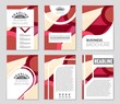 © happyvector071 - Abstract vector layout background set. For art template design, list, front page, mockup brochure theme style, banner, idea, cover, booklet, print, flyer, book, blank, card, ad, sign, sheet,, a4