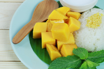 Wall Mural - mango and sticky rice.