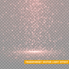 Wall Mural - glowing glitter light effects isolated realistic. christmas decoration design element. sunlight lens