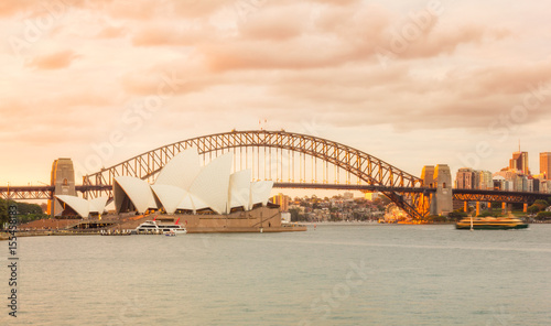 Obraz na płótnie Sydney Australia, 22 października: Widok Sydney opera od ogródów botanicznych na Październiku 22, 2015 w Sydney Australia.