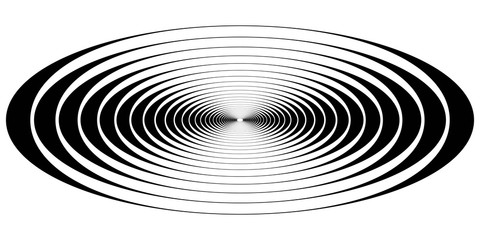 Poster - concentric circle oval resonance waves
