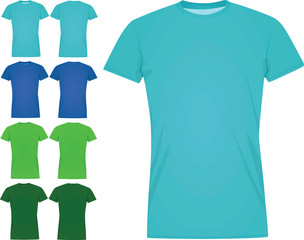 Classic template color t shirt vector