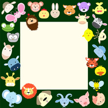 Baby Animal Faces Frame