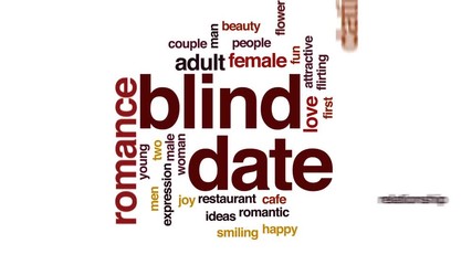 Poster - Blind date animated word cloud, text design animation.