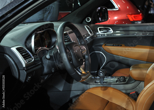 View Of The Interior Of The 2014 Srt Jeep Grand Cherokee At