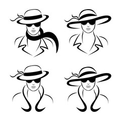 Poster - Woman with hat logo