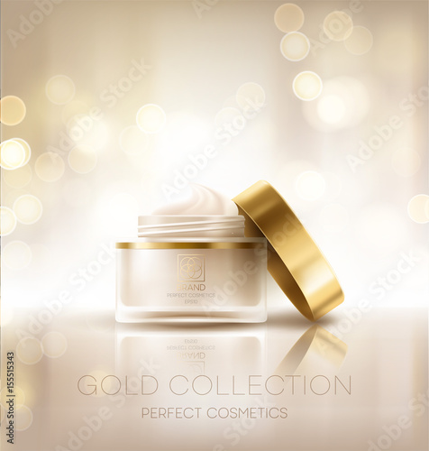 Fotografía Design cosmetics product advertising. Vector illustration
